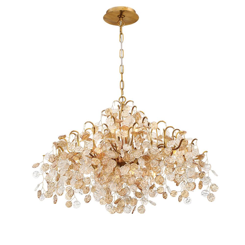 Eurofase Canada - Eight Light Chandelier - Campobasso - Antique Gold- Union Lighting Luminaires Decor
