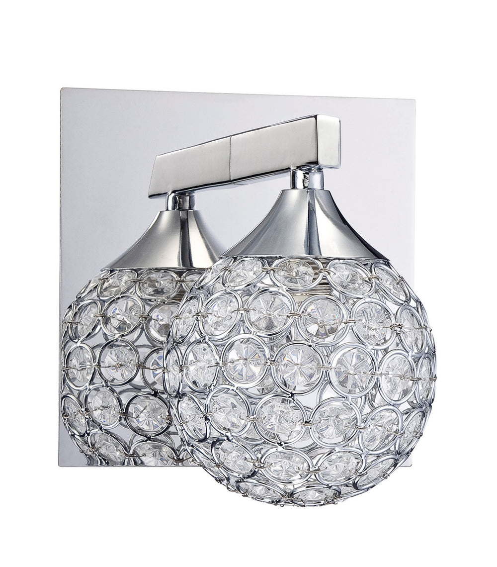 Kendal Canada - One Light Bath Sconce - Crys - Chrome- Union Lighting Luminaires Decor