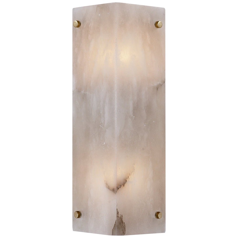 Visual Comfort Signature Canada - LED Wall Sconce - Clayton - Alabster and Hand-Rubbed Antique Brass- Union Lighting Luminaires Decor