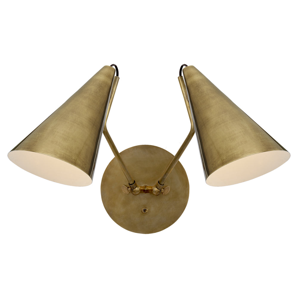 Visual Comfort Signature Canada - Two Light Wall Sconce - Clemente - Hand-Rubbed Antique Brass- Union Lighting Luminaires Decor