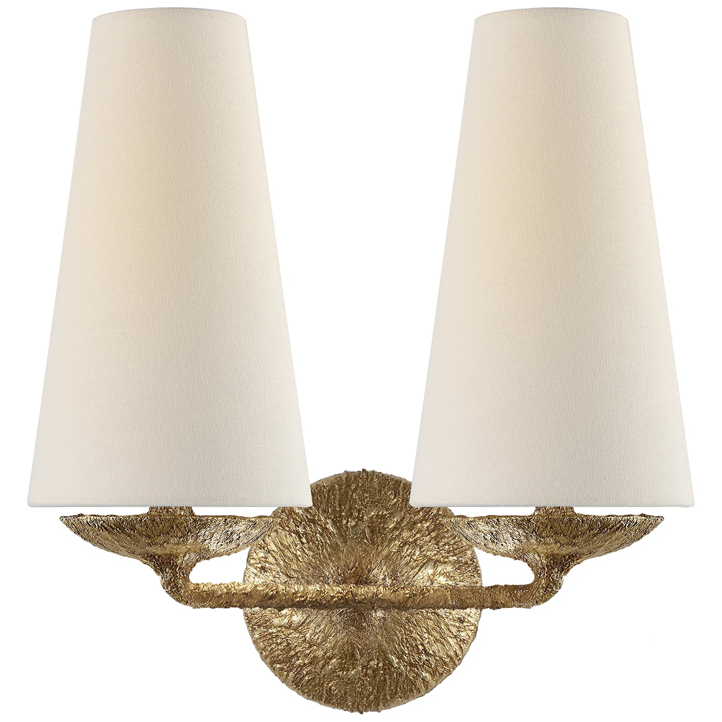 Visual Comfort Signature Canada - Two Light Wall Sconce - Fontaine - Gilded Plaster- Union Lighting Luminaires Decor