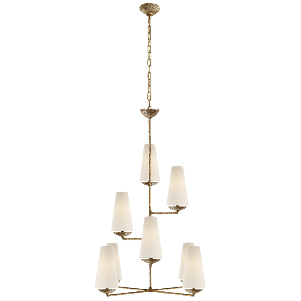 Visual Comfort Signature Canada - Eight Light Chandelier - Fontaine - Gilded Plaster- Union Lighting Luminaires Decor