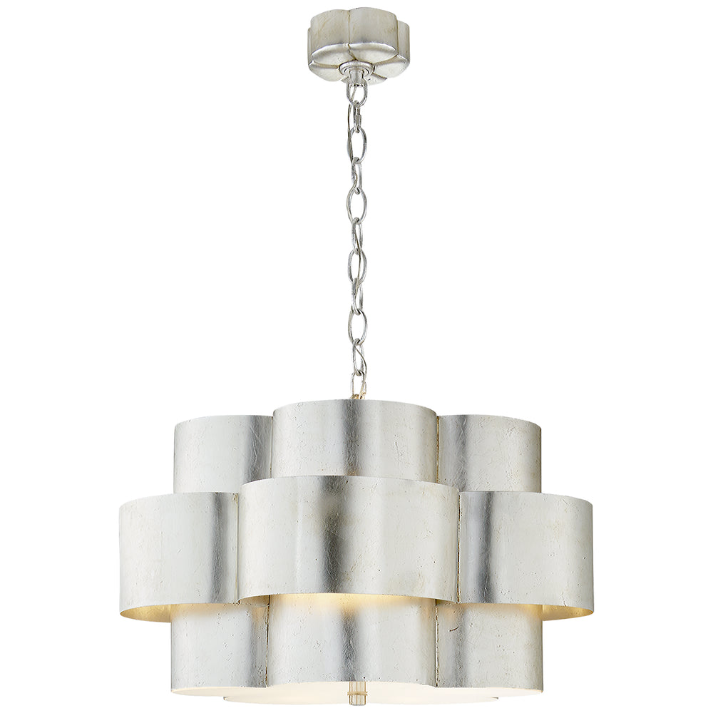 Visual Comfort Signature Canada - Five Light Pendant - Arabelle - Burnished Silver Leaf- Union Lighting Luminaires Decor