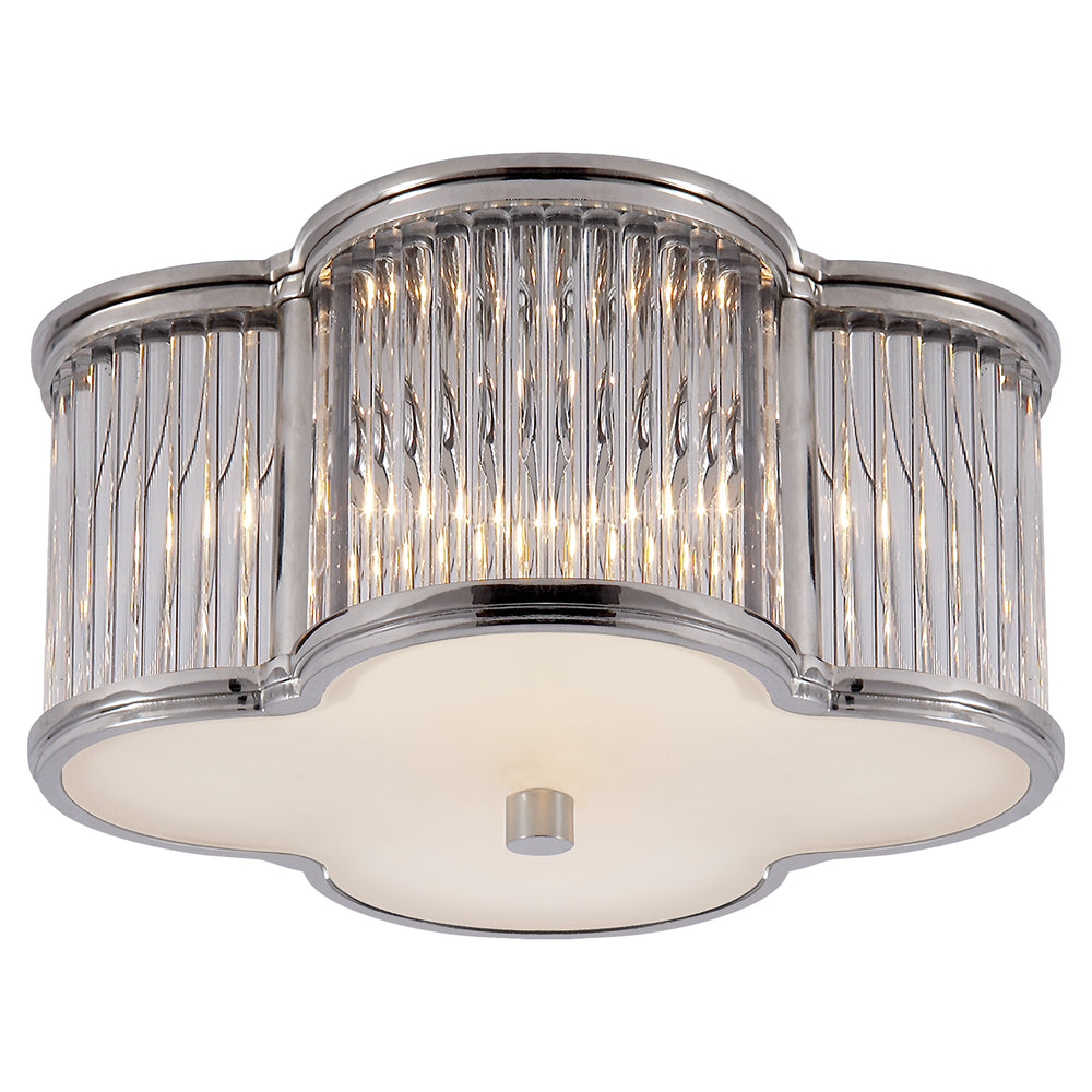 Visual Comfort Signature Canada - Two Light Flush Mount - Basil - Polished Nickel with Clear Glass- Union Lighting Luminaires Decor