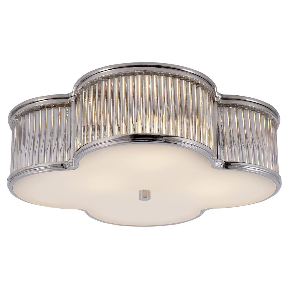 Visual Comfort Signature Canada - Three Light Flush Mount - Basil - Polished Nickel with Clear Glass- Union Lighting Luminaires Decor