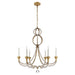 Visual Comfort Signature Canada - Six Light Chandelier - Milan - Venetian Gold- Union Lighting Luminaires Decor