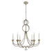 Visual Comfort Signature Canada - Six Light Chandelier - Milan - Venetian Silver- Union Lighting Luminaires Decor