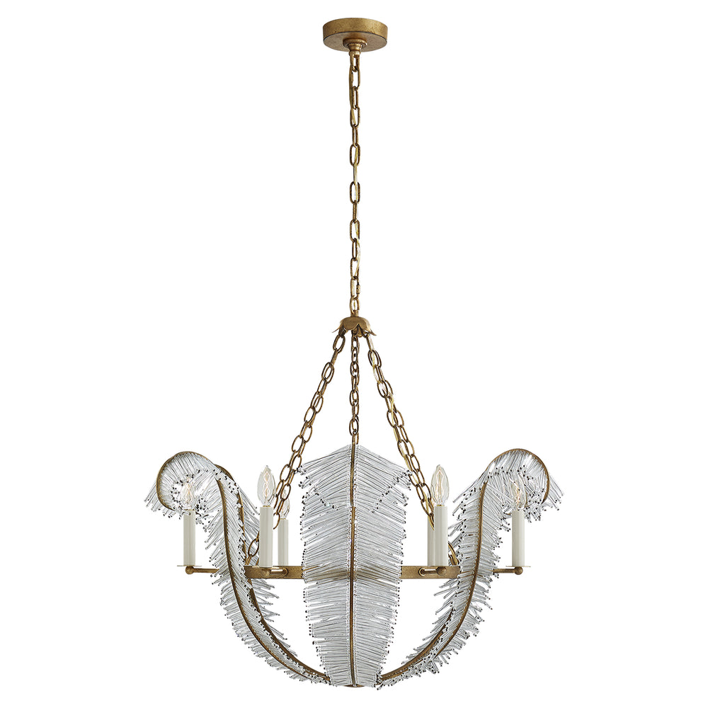 Visual Comfort Signature Canada - Six Light Chandelier - Calais - Gilded Iron- Union Lighting Luminaires Decor