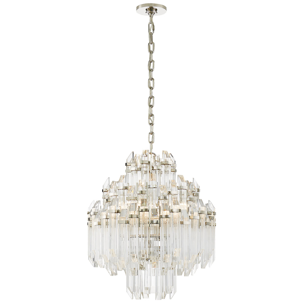 Visual Comfort Signature Canada - Six Light Chandelier - Adele - Polished Nickel with Clear Acrylic- Union Lighting Luminaires Decor