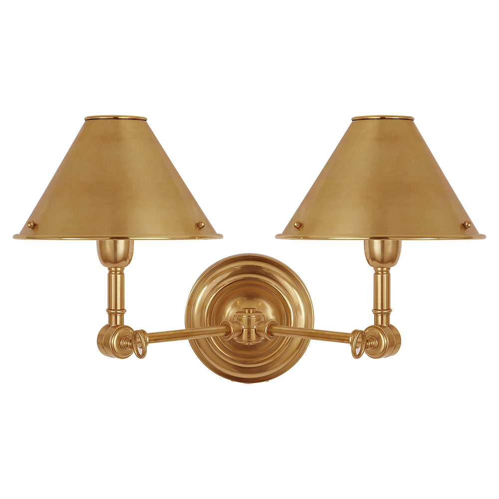 Ralph Lauren Canada - Two Light Wall Sconce - Anette - Natural Brass- Union Lighting Luminaires Decor