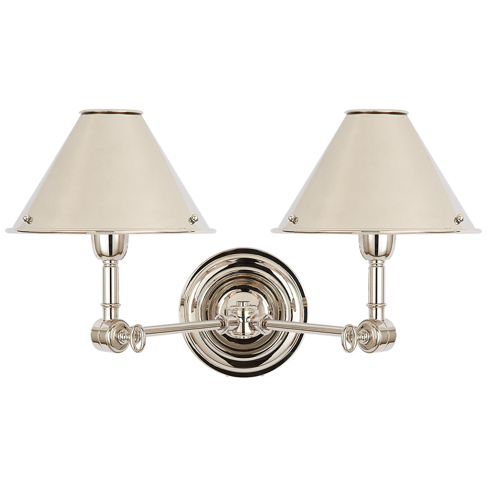 Ralph Lauren Canada - Two Light Wall Sconce - Anette - Polished Nickel- Union Lighting Luminaires Decor