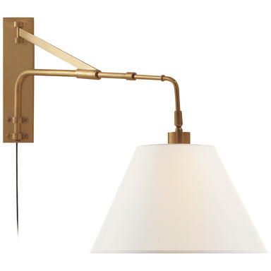 Ralph Lauren Canada - One Light Swing Arm Wall Lamp - Brompton - Natural Brass- Union Lighting Luminaires Decor