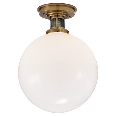 Ralph Lauren Canada - One Light Flush Mount - McCarren - Natural Brass- Union Lighting Luminaires Decor