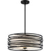 Quoizel - Three Light Pendant - Spiral - Mystic Black- Union Lighting Luminaires Decor