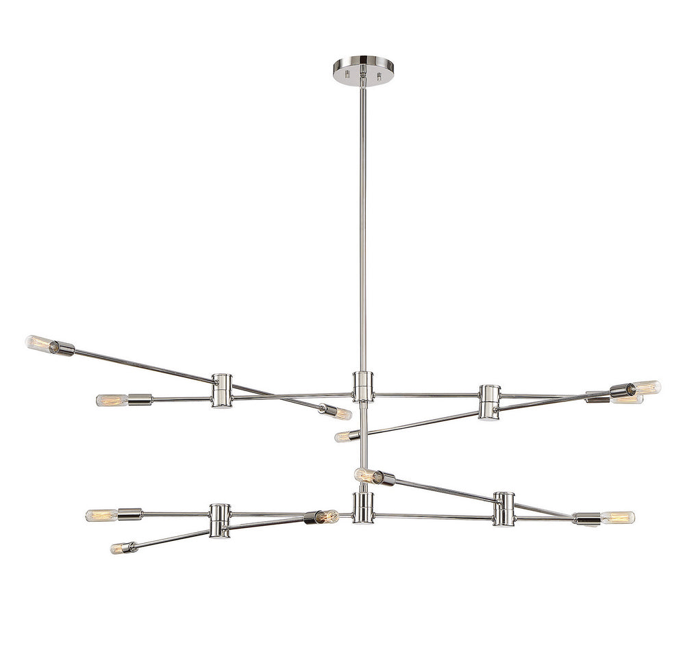 Savoy House - 12 Light Chandelier - Lyrique - Polished Nickel- Union Lighting Luminaires Decor
