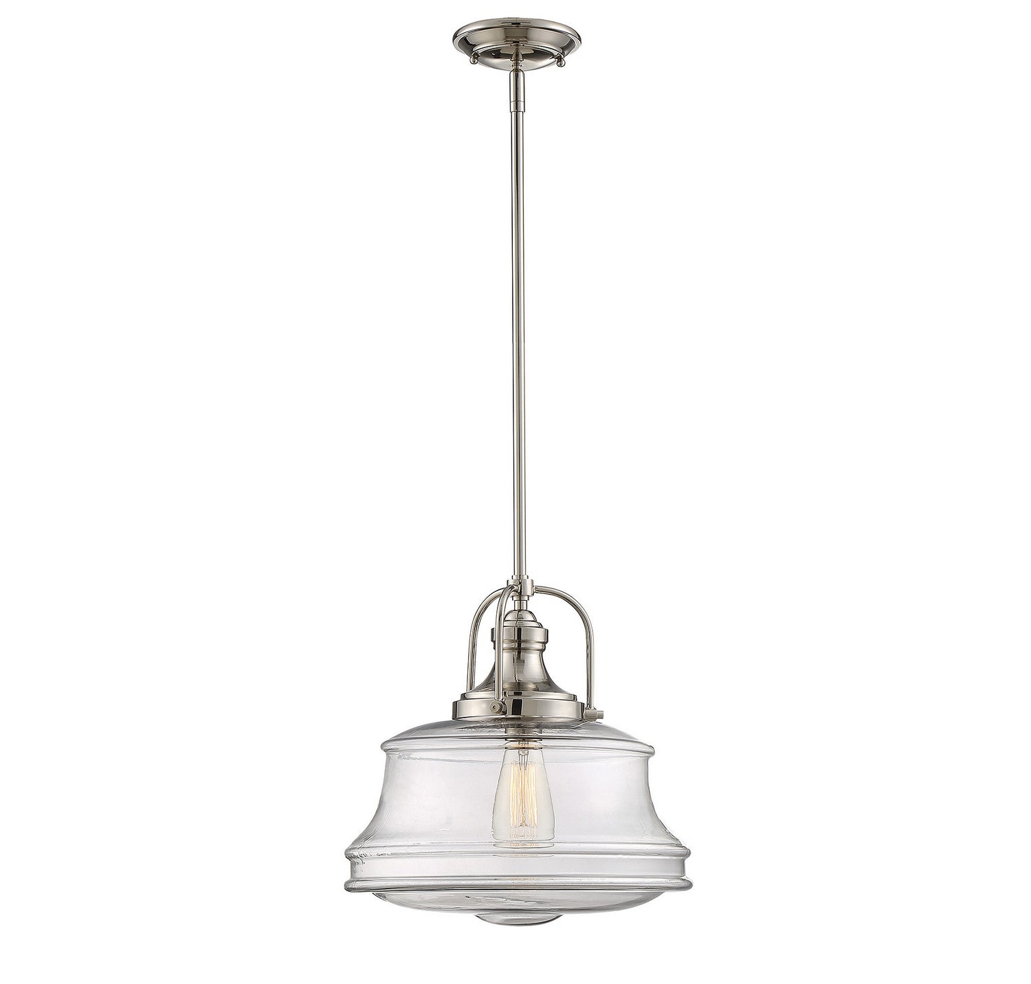 Savoy House - One Light Pendant - Garvey - Polished Nickel- Union Lighting Luminaires Decor