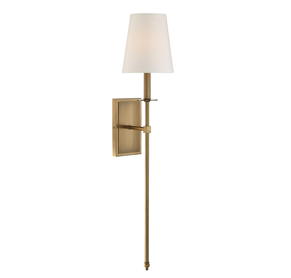 Savoy House - One Light Wall Sconce - Monroe - Warm Brass- Union Lighting Luminaires Decor