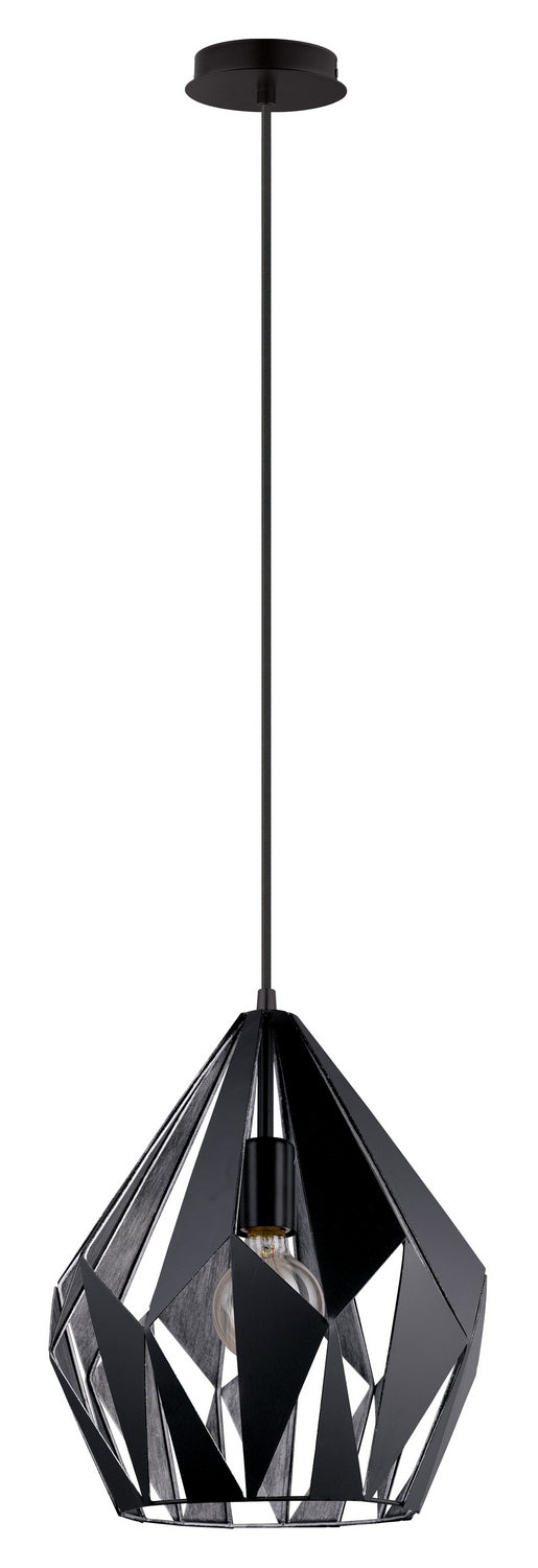 Eglo Canada - One Light Suspension - Carlton 1 - Matte Black- Union Lighting Luminaires Decor