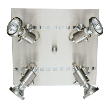 Eglo Canada - Four Light Ceiling Mount - Fizz - Matte Nickel & Chrome- Union Lighting Luminaires Decor