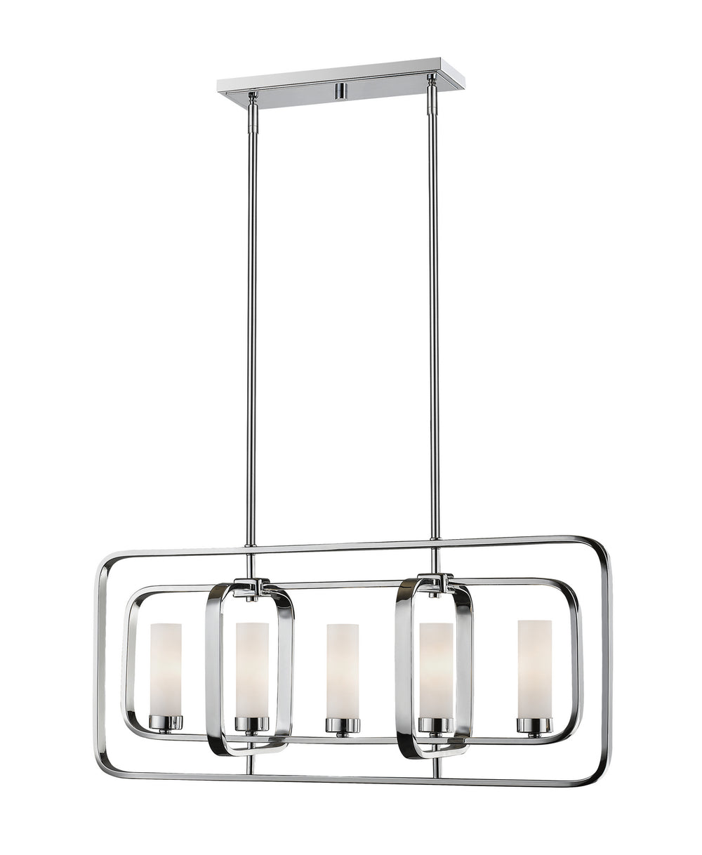 Z-Lite Canada - Five Light Island Pendant - Aideen - Chrome- Union Lighting Luminaires Decor