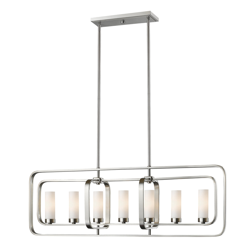 Z-Lite Canada - Seven Light Island Pendant - Aideen - Brushed Nickel- Union Lighting Luminaires Decor