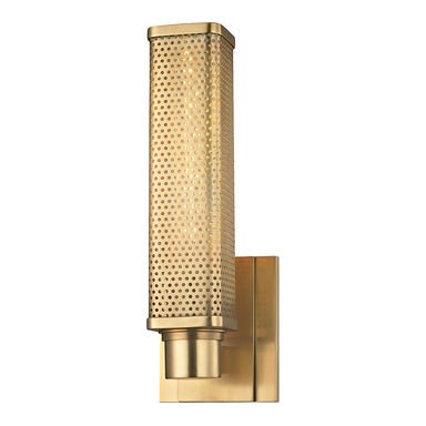 Hudson Valley - One Light Wall Sconce - Gibbs - Aged Brass- Union Lighting Luminaires Decor