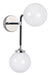 Maxim - Two Light Wall Sconce - Atom - Black / Polished Nickel- Union Lighting Luminaires Decor