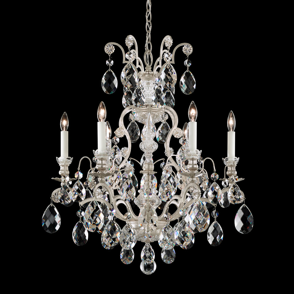Schonbek - Seven Light Chandelier - Renaissance - Antique Silver- Union Lighting Luminaires Decor
