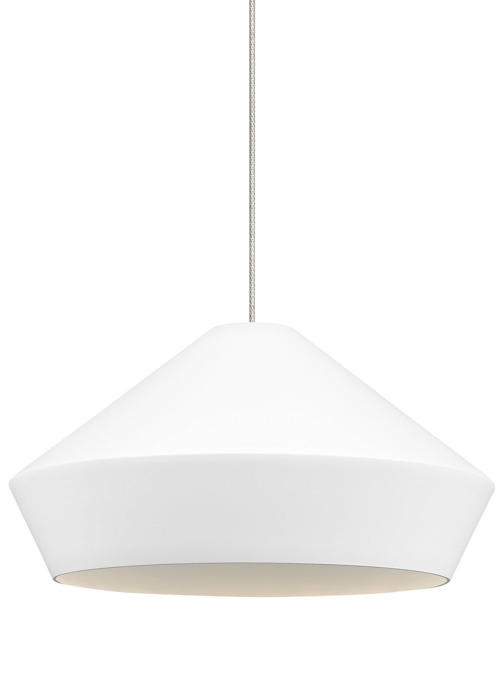 Visual Comfort Modern - One Light Pendant - Brummel - Satin Nickel- Union Lighting Luminaires Decor