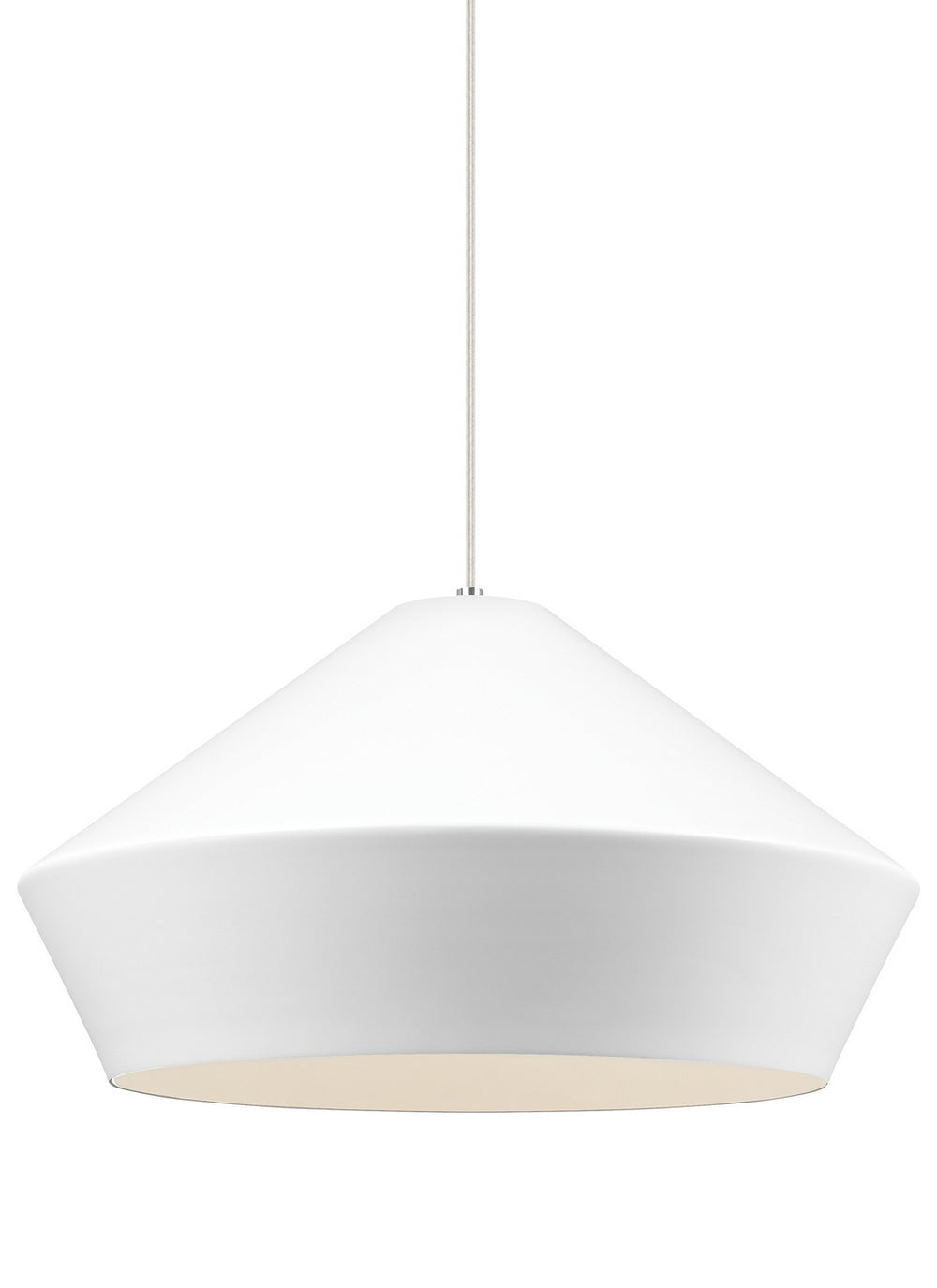 Visual Comfort Modern - One Light Pendant - Brummel - Satin Nickel- Union Lighting Luminaires Decor