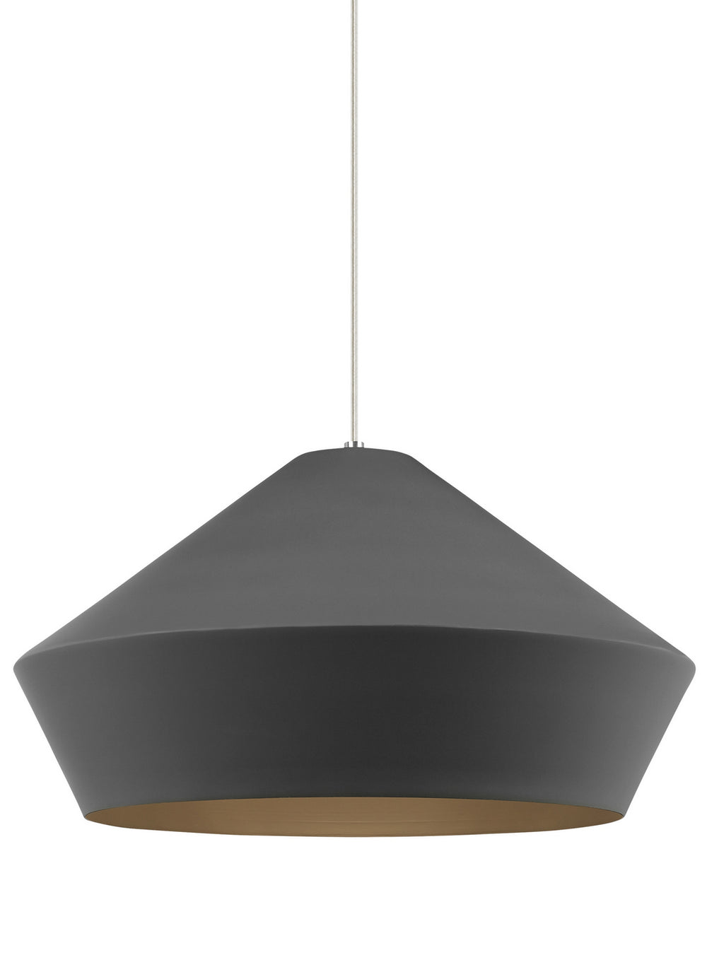 Visual Comfort Modern - One Light Pendant - Brummel - Satin Nickel- Union Lighting Luminaires Decor