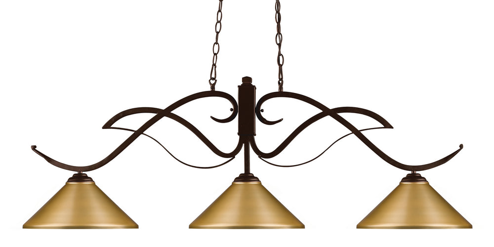 Z-Lite Canada - Three Light Island Pendant - Phoenix - Bronze- Union Lighting Luminaires Decor