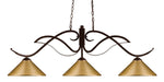 Z-Lite Canada - Three Light Island Pendant - Phoenix - Bronze- Union Lighting Luminaires Decor