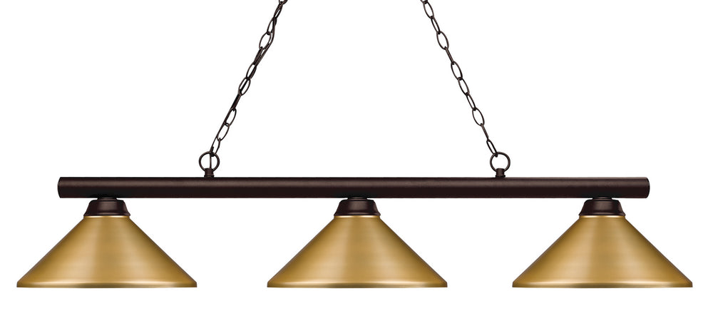 Z-Lite Canada - Three Light Island Pendant - Shooter - Bronze- Union Lighting Luminaires Decor