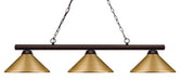 Z-Lite Canada - Three Light Island Pendant - Shooter - Bronze- Union Lighting Luminaires Decor