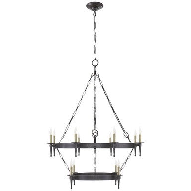 Ralph Lauren Canada - 12 Light Chandelier - Branson - Aged Iron- Union Lighting Luminaires Decor