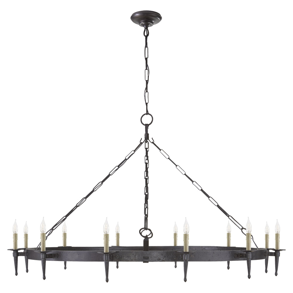 Ralph Lauren Canada - 12 Light Chandelier - Branson - Aged Iron- Union Lighting Luminaires Decor