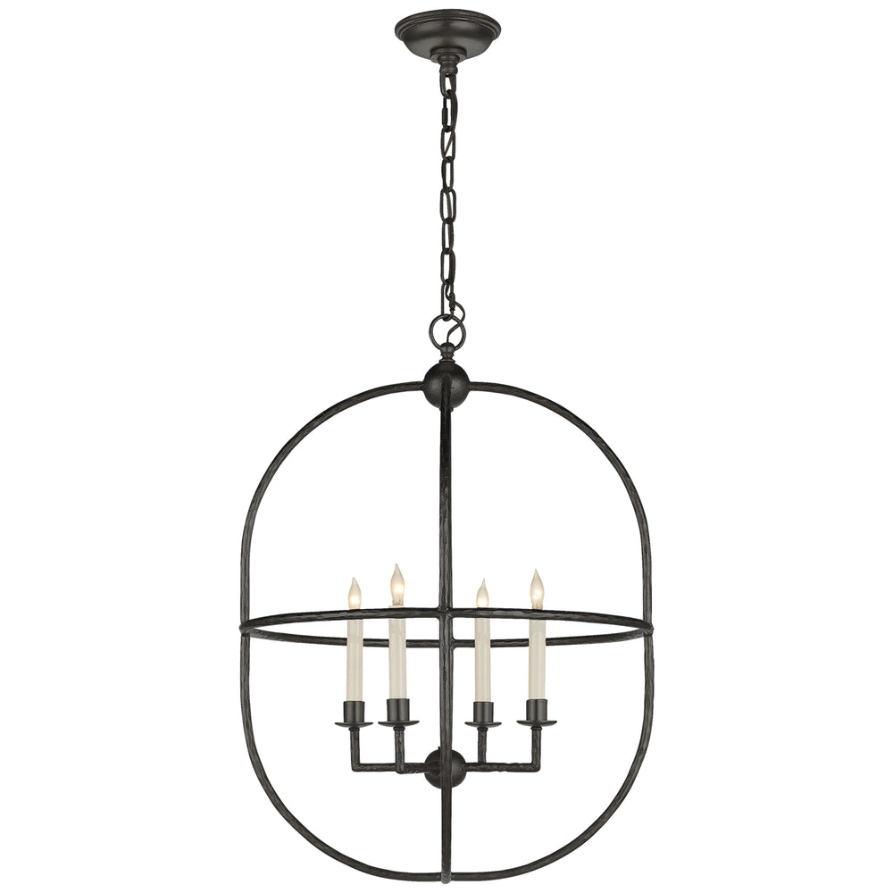 Visual Comfort Signature Canada - Four Light Lantern - Desmond Cage - Aged Iron- Union Lighting Luminaires Decor