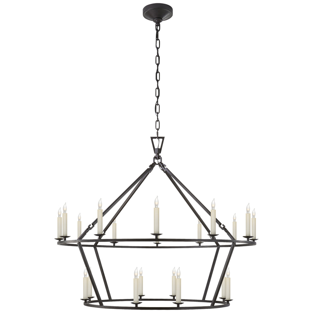 Visual Comfort Signature Canada - 20 Light Chandelier - Darlana Ring - Aged Iron- Union Lighting Luminaires Decor
