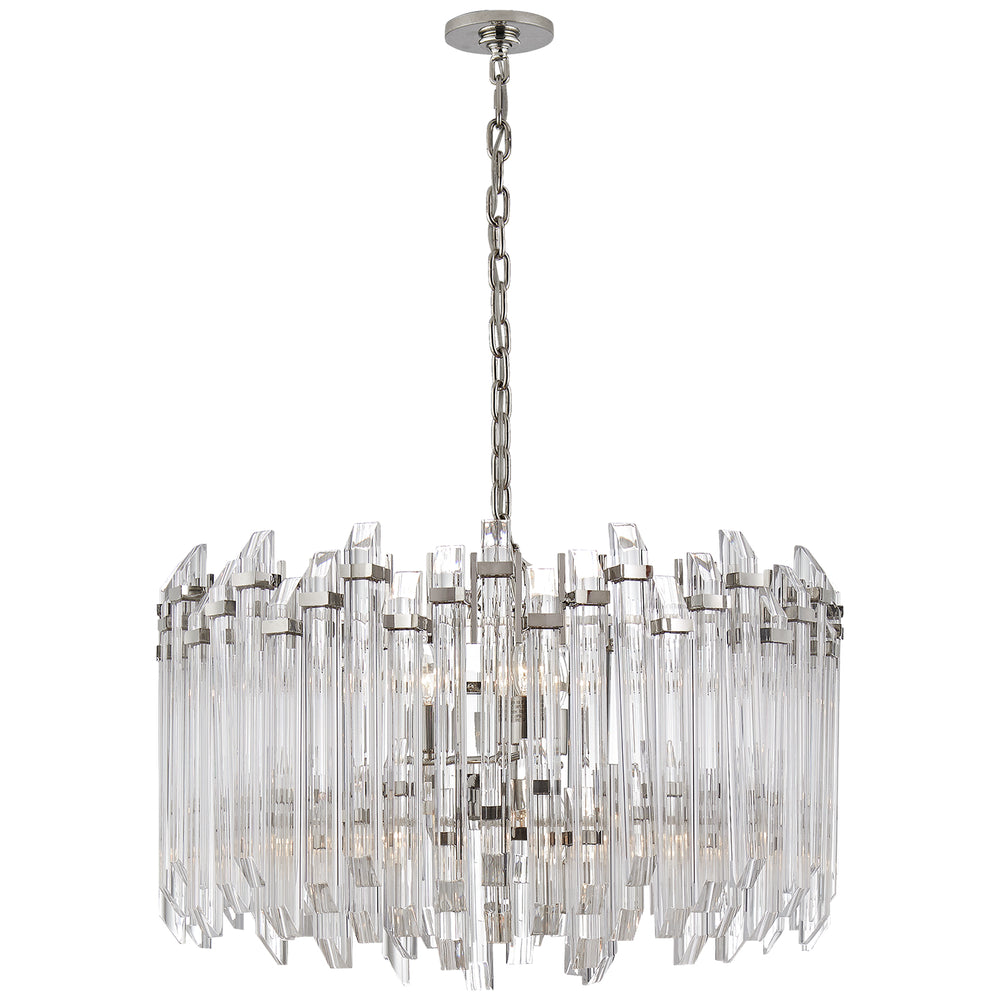 Visual Comfort Signature Canada - Four Light Chandelier - Adele - Polished Nickel with Clear Acrylic- Union Lighting Luminaires Decor