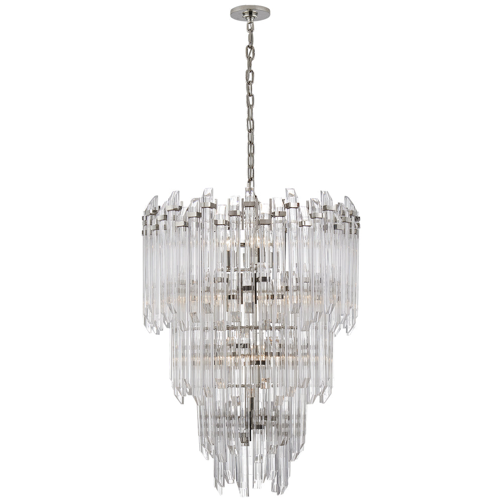 Visual Comfort Signature Canada - 12 Light Chandelier - Adele - Polished Nickel with Clear Acrylic- Union Lighting Luminaires Decor