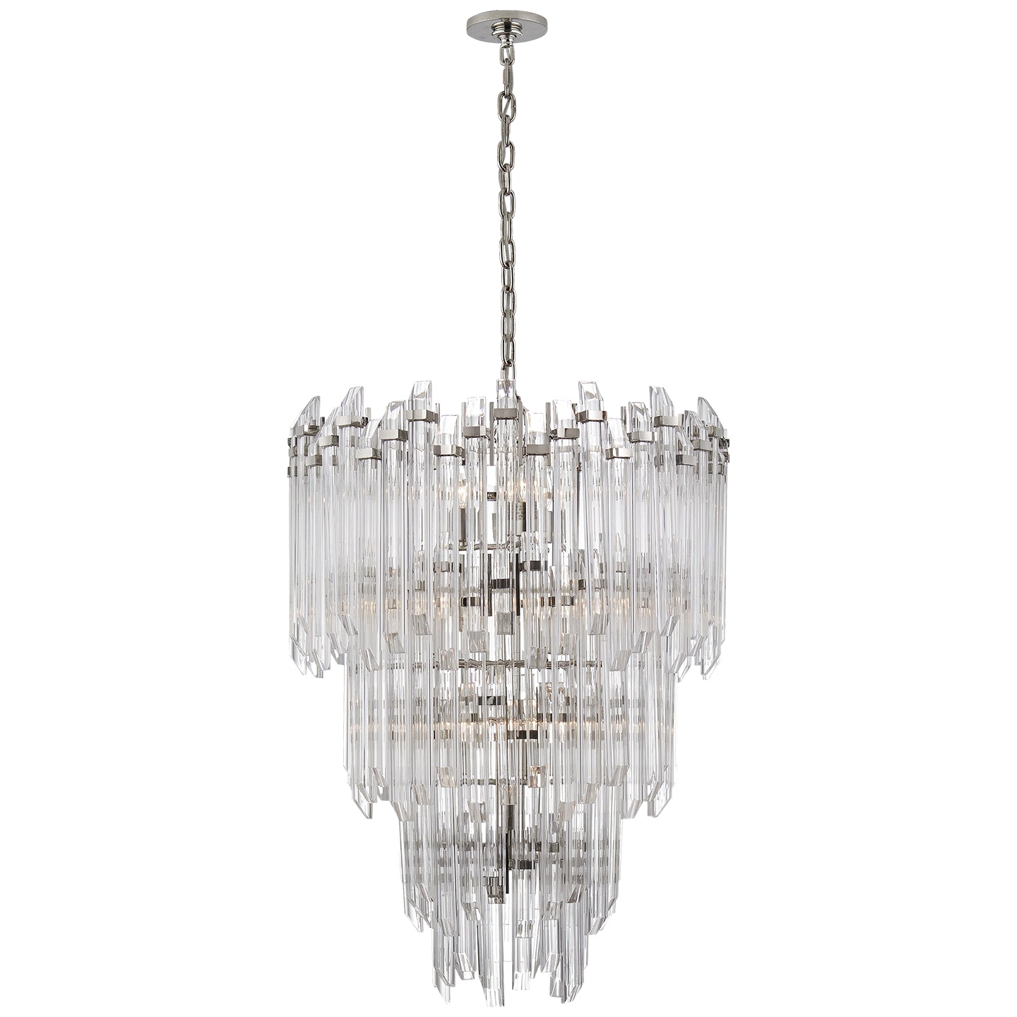 Visual Comfort Signature Canada - 12 Light Chandelier - Adele - Polished Nickel with Clear Acrylic- Union Lighting Luminaires Decor