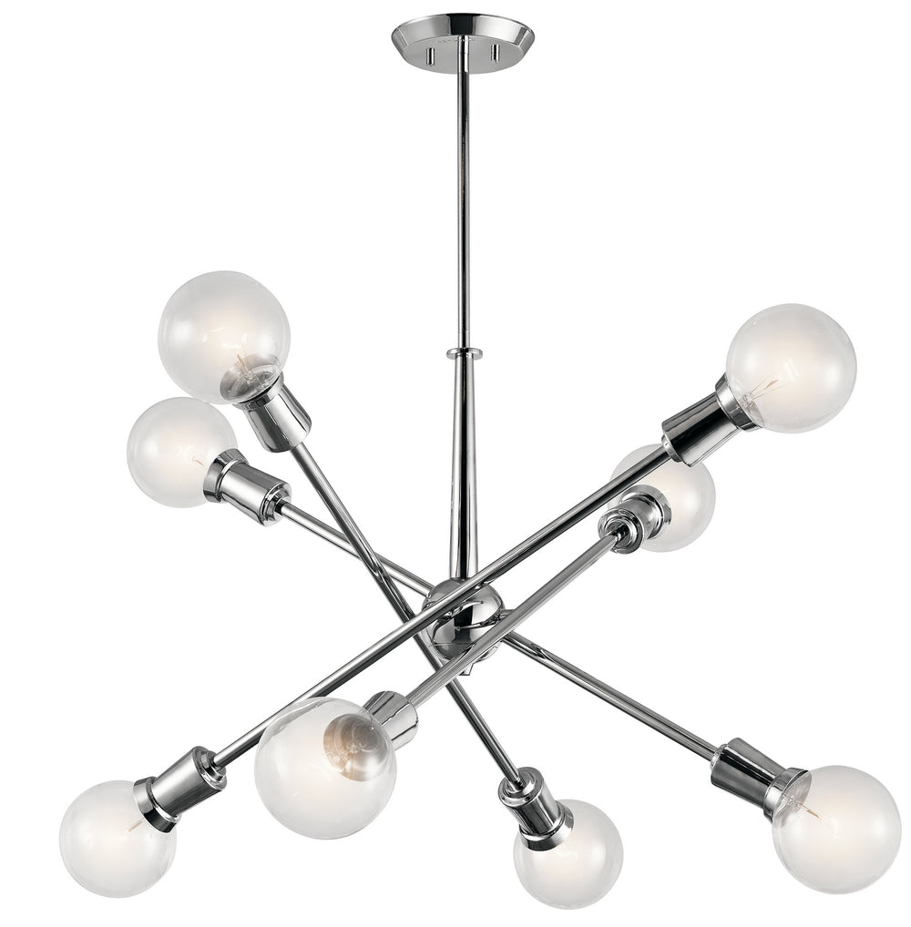 Kichler Canada - Eight Light Chandelier - Armstrong - Chrome- Union Lighting Luminaires Decor