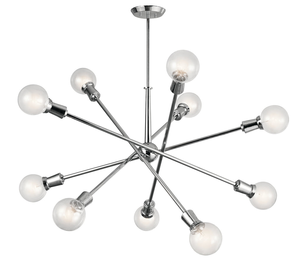 Kichler Canada - Ten Light Chandelier - Armstrong - Chrome- Union Lighting Luminaires Decor