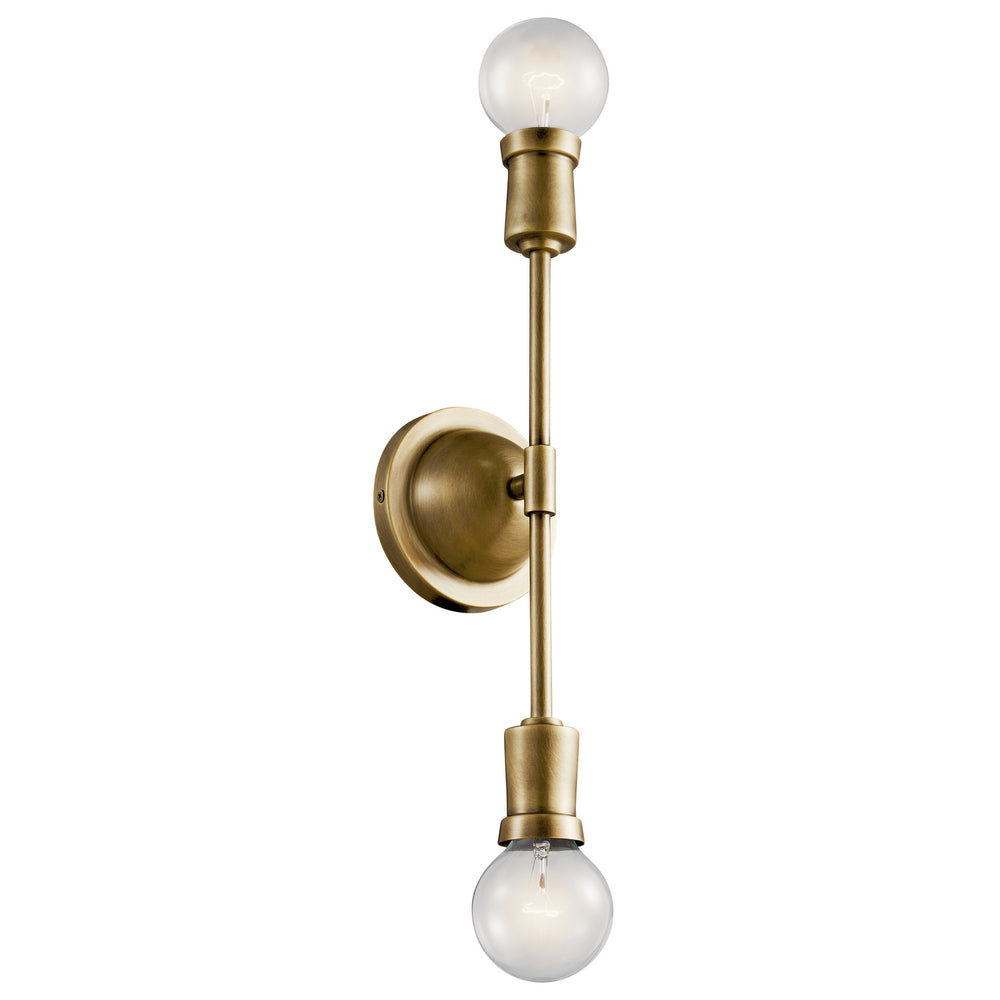 Kichler Canada - Two Light Wall Sconce - Armstrong - Natural Brass- Union Lighting Luminaires Decor