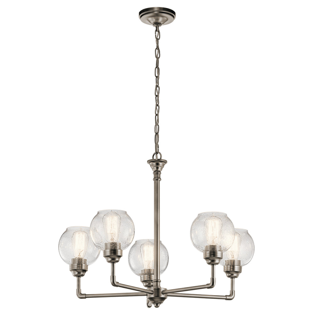 Kichler Canada - Five Light Chandelier - Niles - Antique Pewter- Union Lighting Luminaires Decor