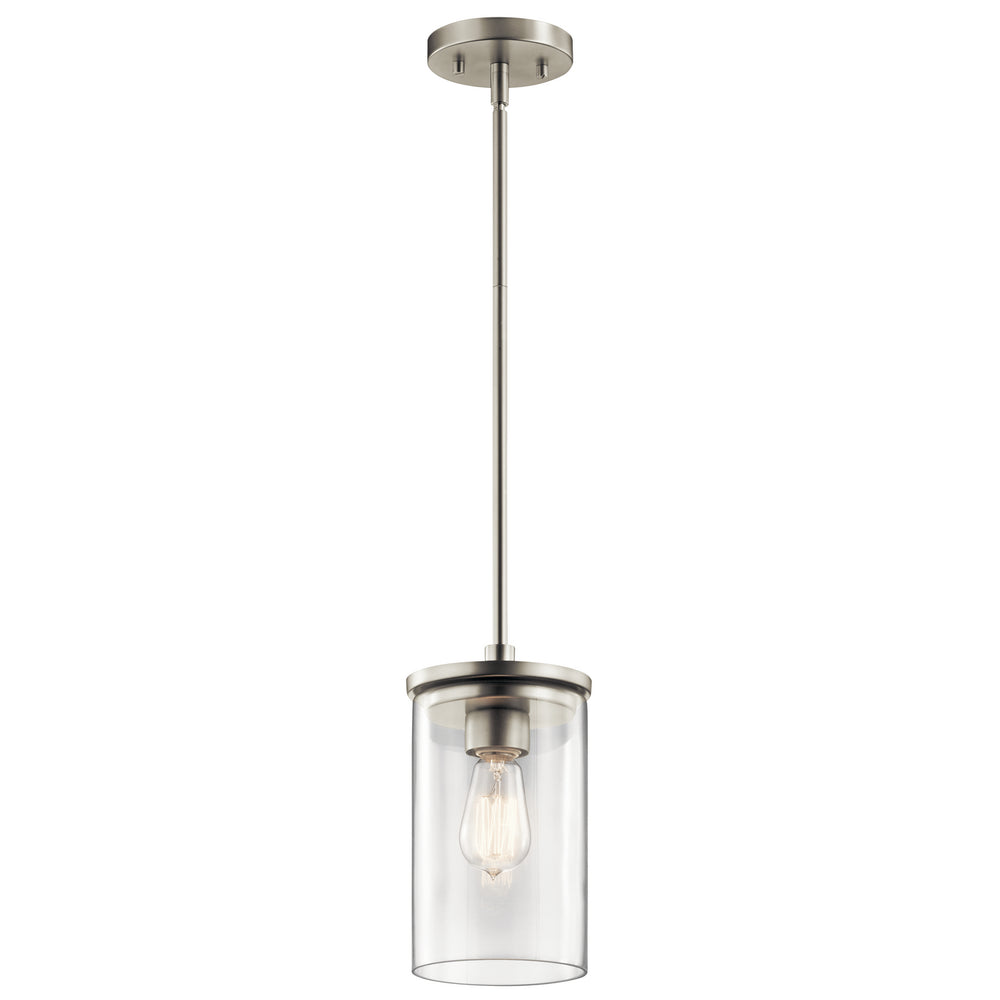 Kichler Canada - One Light Mini Pendant - Crosby - Brushed Nickel- Union Lighting Luminaires Decor