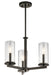 Kichler Canada - Three Light Chandelier/Semi Flush Mount - Crosby - Olde Bronze- Union Lighting Luminaires Decor