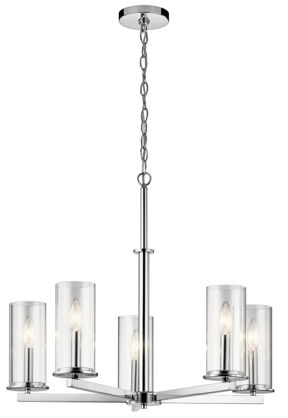 Kichler Canada - Five Light Chandelier - Crosby - Chrome- Union Lighting Luminaires Decor