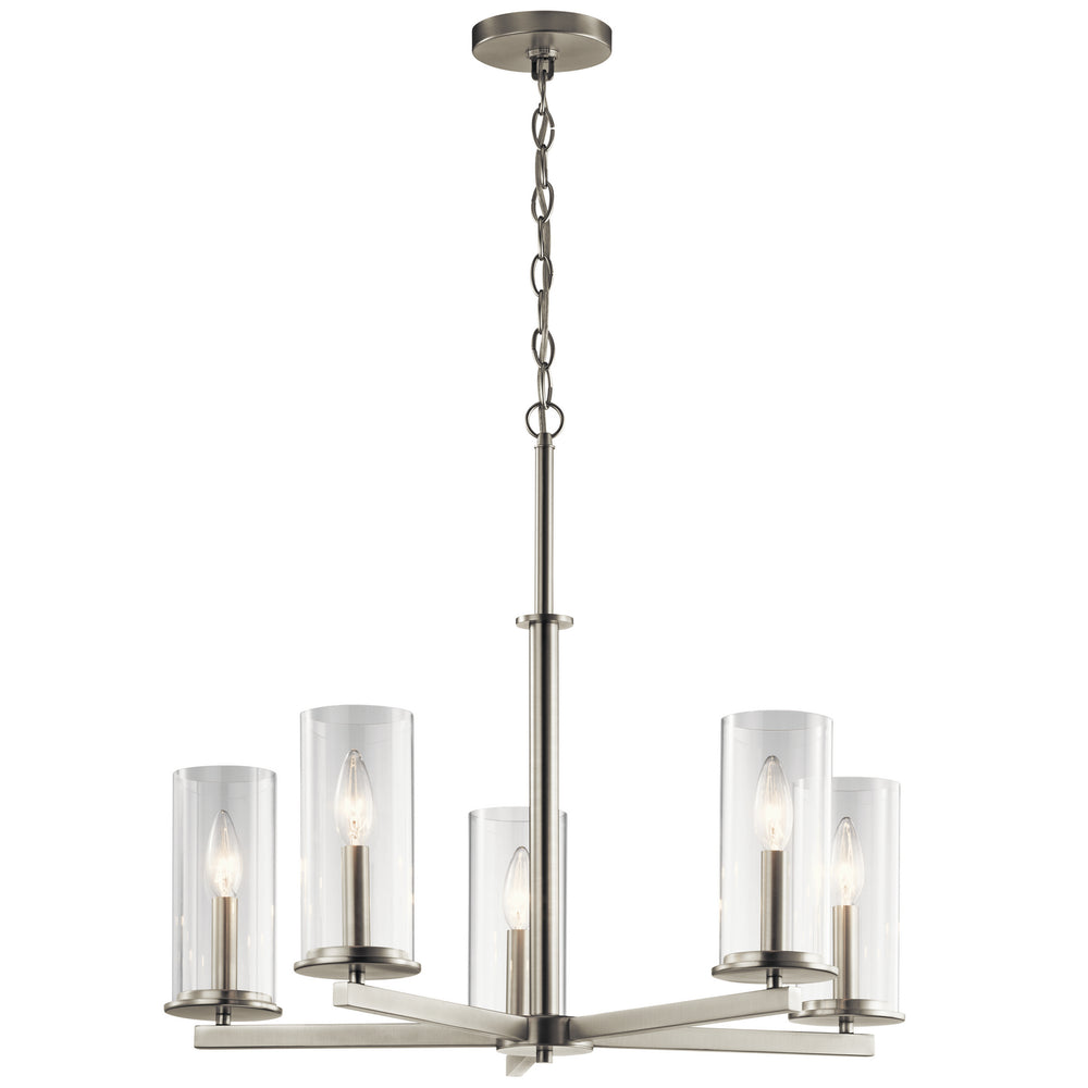 Kichler Canada - Five Light Chandelier - Crosby - Brushed Nickel- Union Lighting Luminaires Decor